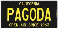 69 PIT STOP US License Plate Pagoda